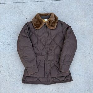 Vtg Women’s Walls Blizzard Pruf Jacket Long Puffer Coat Faux Fur Insulated Large